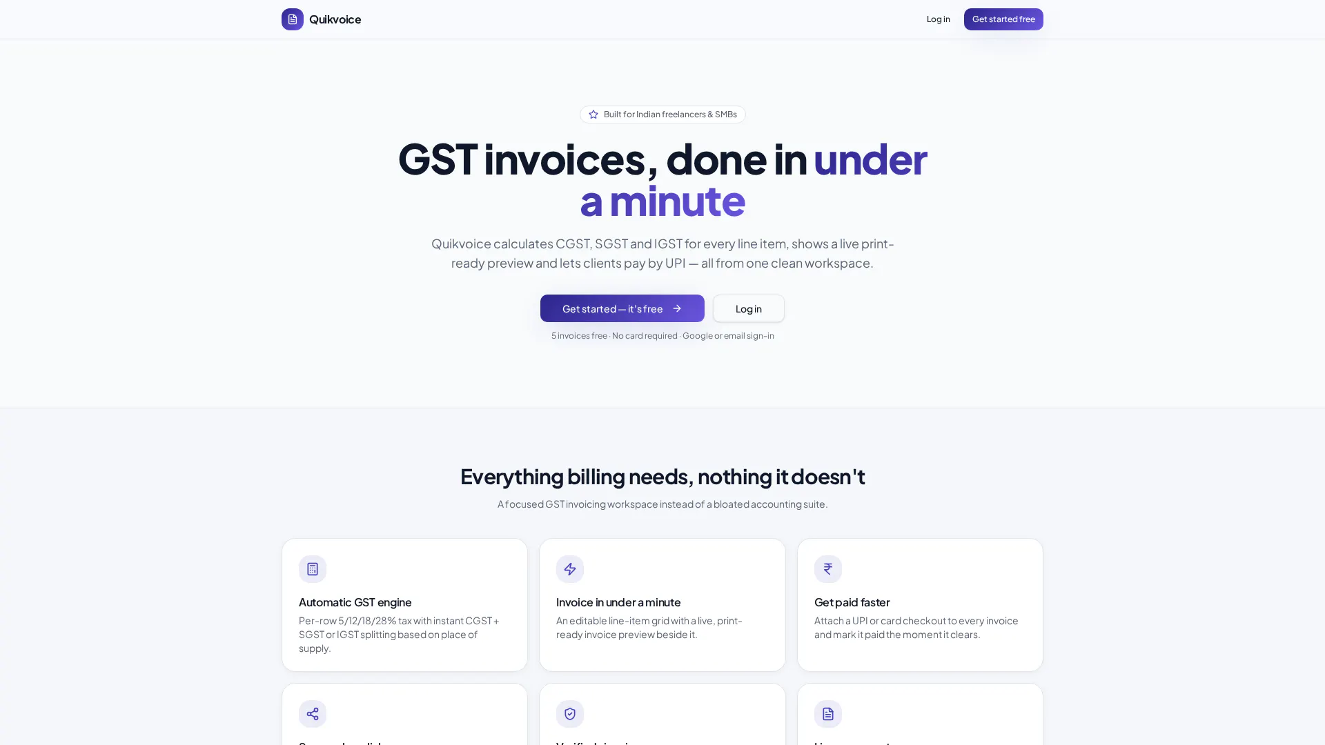 QuikVoice - AI GST Invoicing gallery image