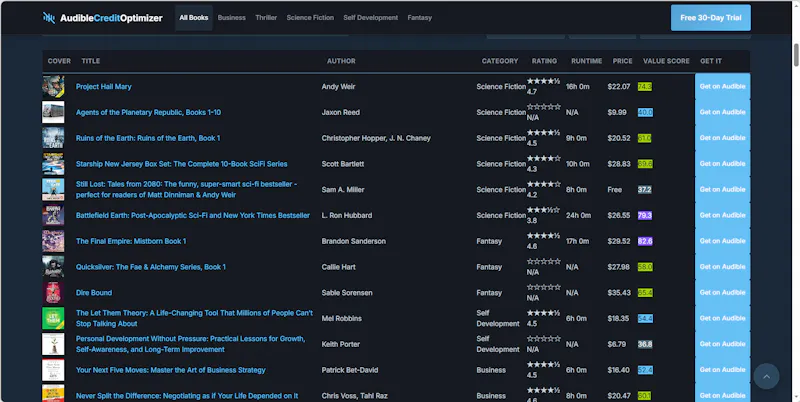 Audible Credit Optimizer screenshot 3