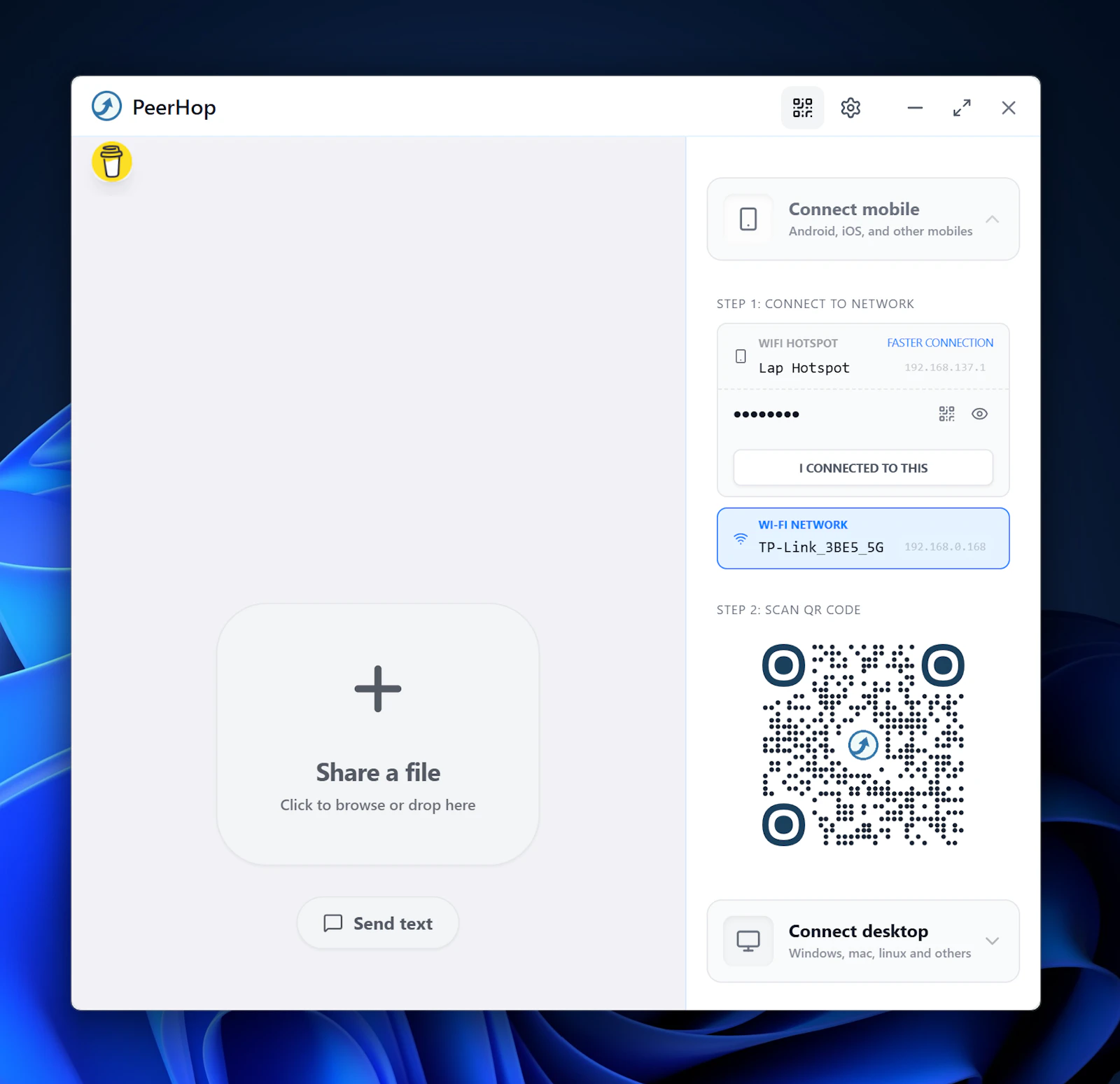 PeerHop screenshot 2