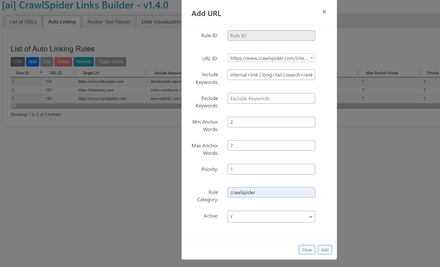 [ai] CrawlSpider Links Builder gallery image