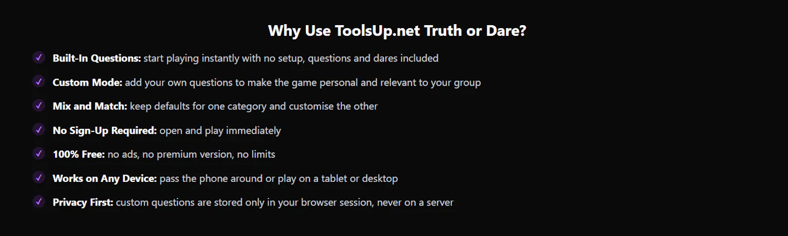 Truth or Dare Generator screenshot 3