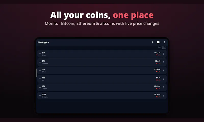 FloatCrypto+ screenshot 3