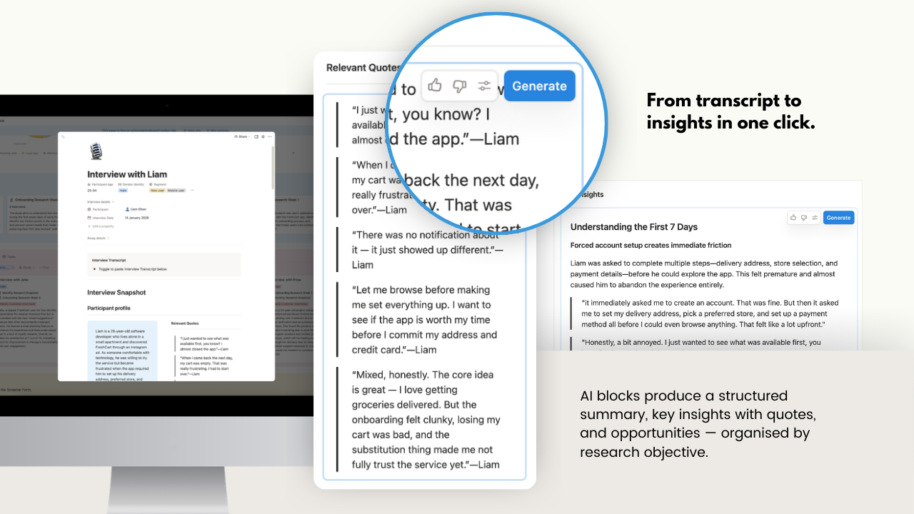 AI Customer Research Hub in Notion gallery image