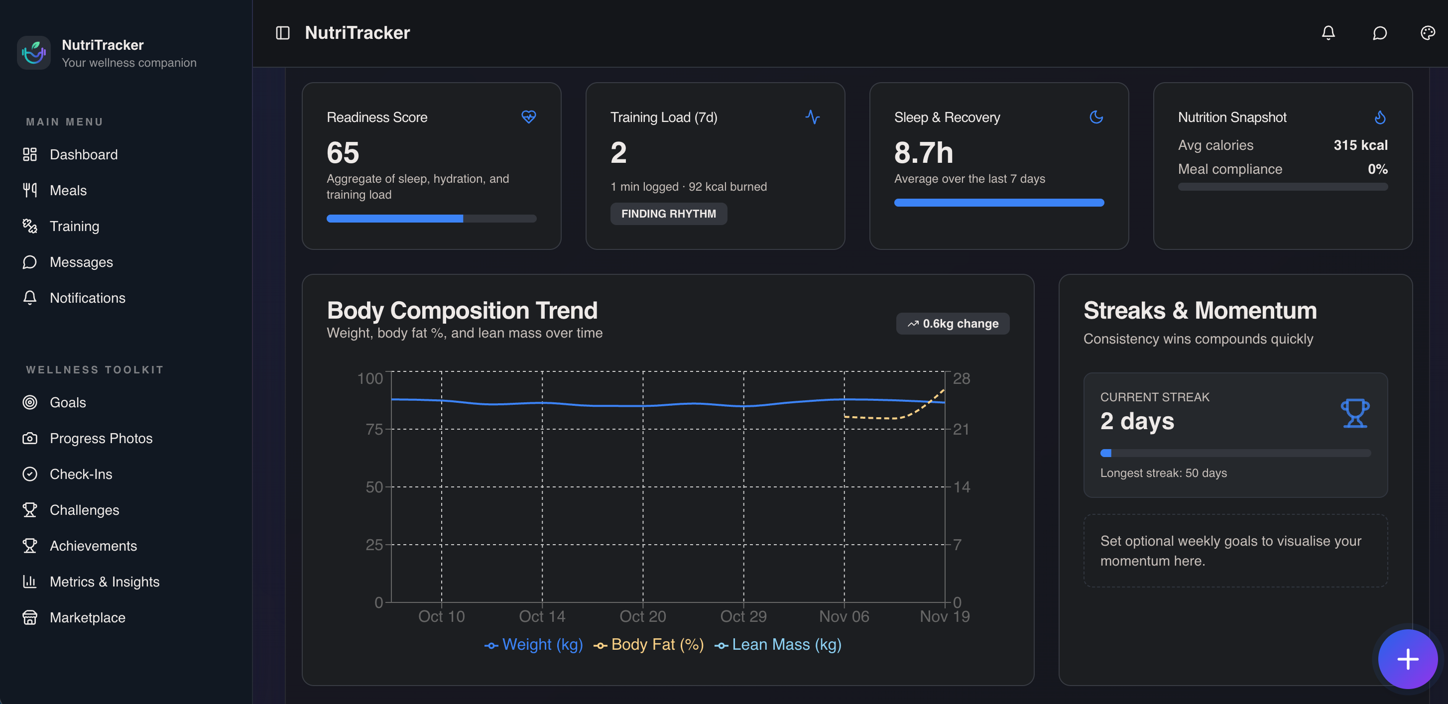 NutriTracker gallery image