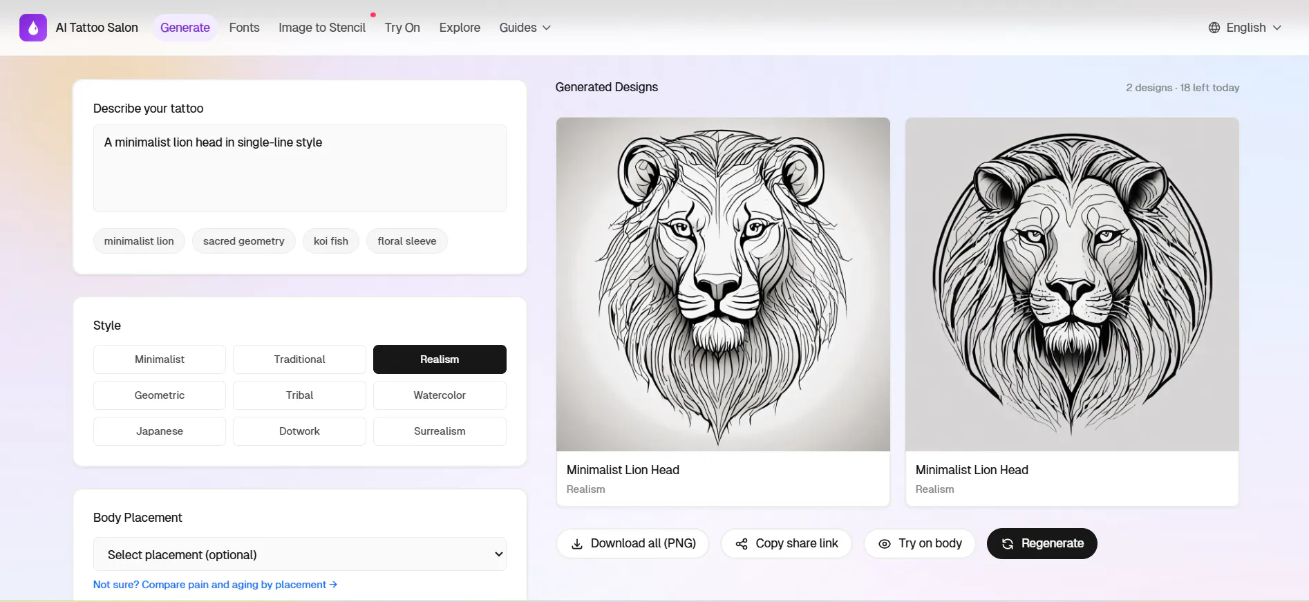 AI Tattoo Salon gallery image