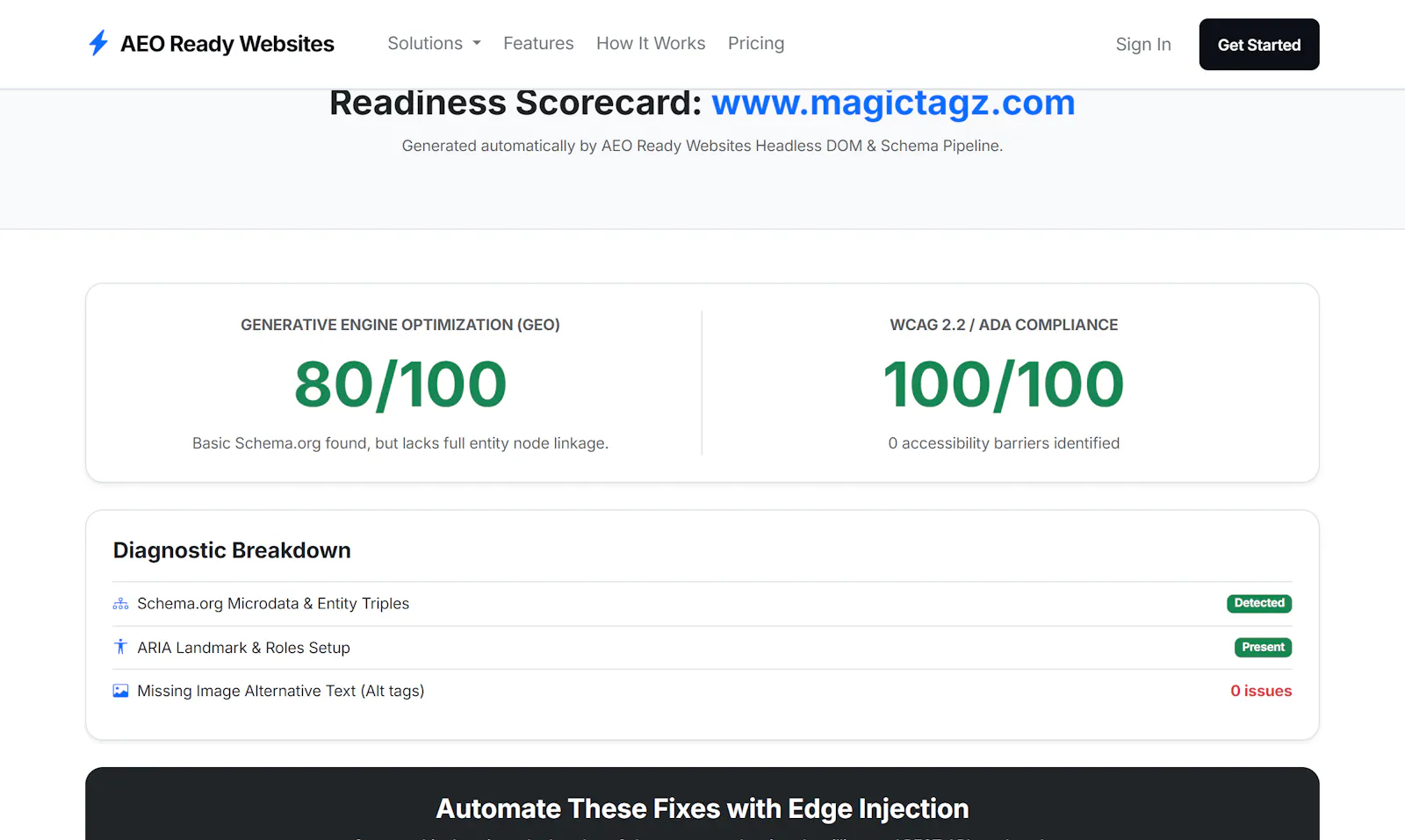 AEO & WCAG Scanner by AEO Ready screenshot 3