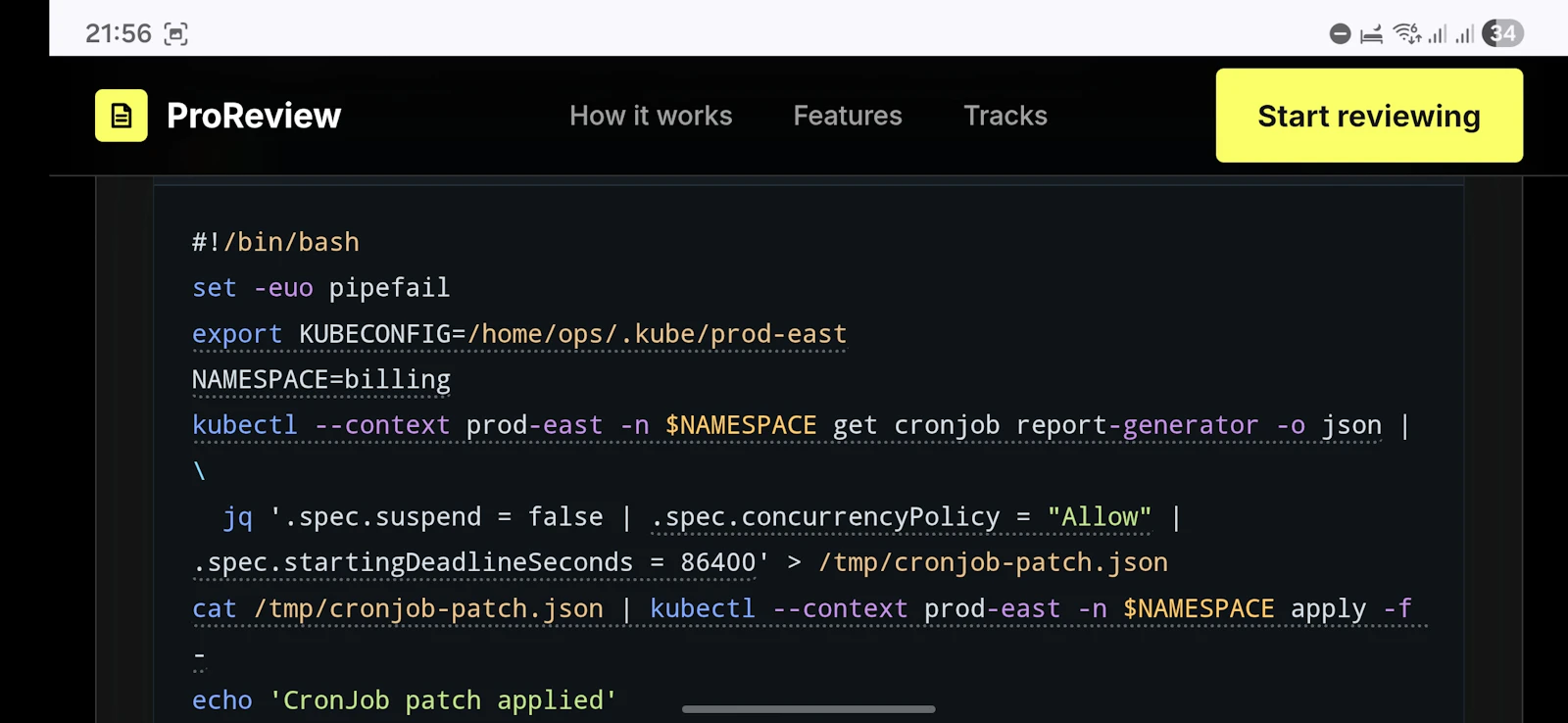 ProReview screenshot 2