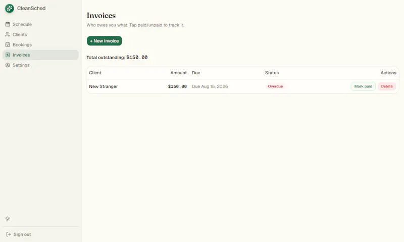 CleanSched screenshot 4