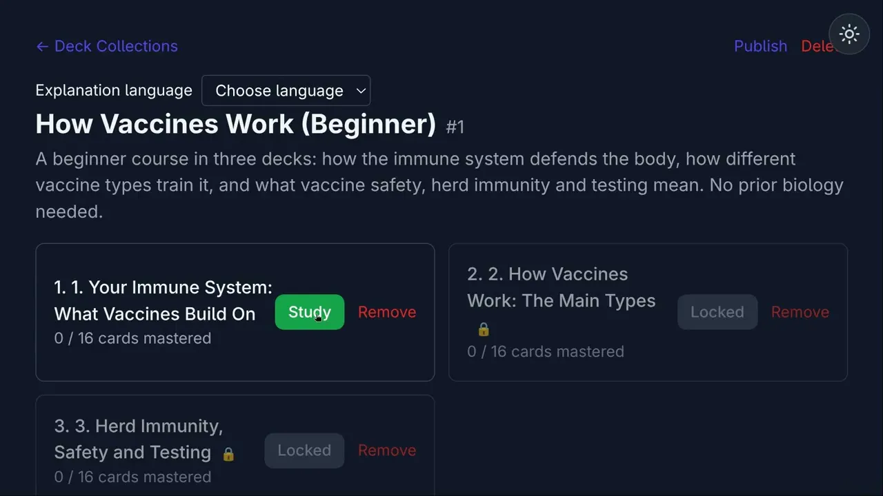 LearnWohl — decks and custom courses gallery image