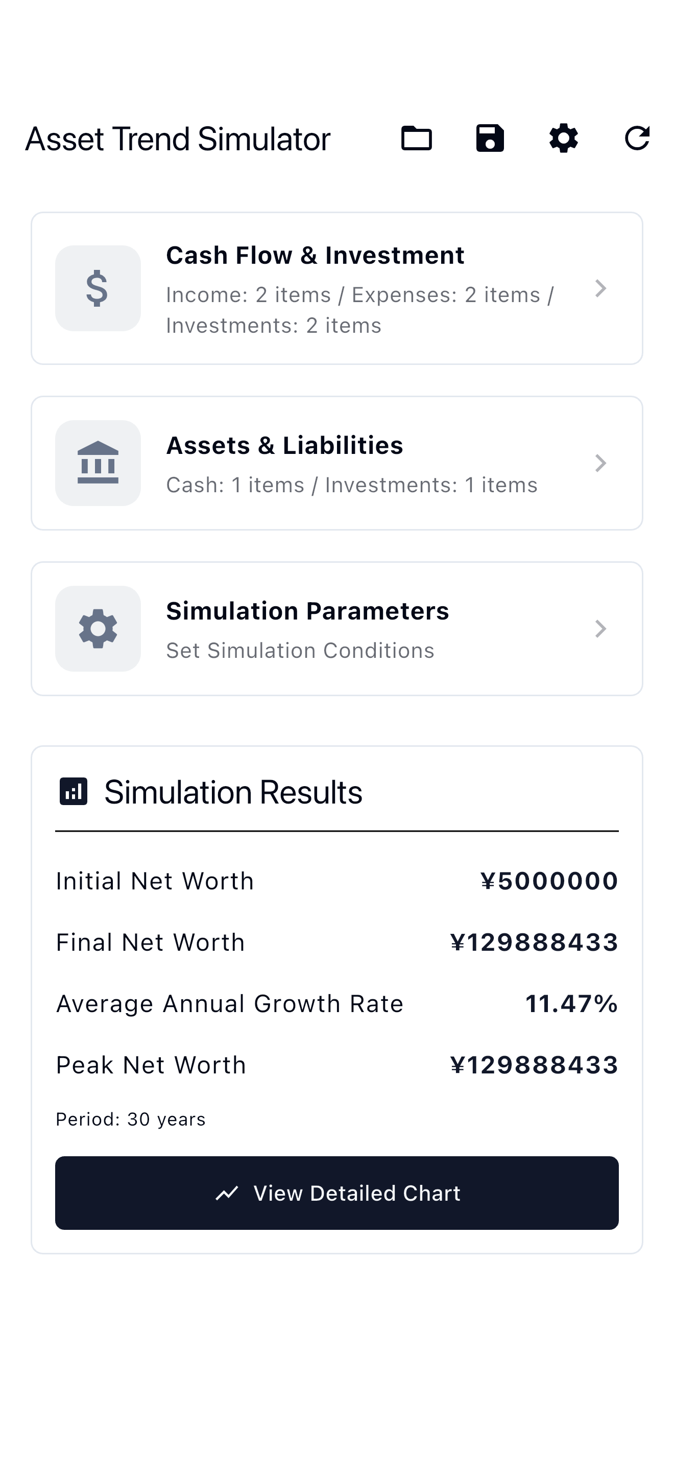 Asset Trend Simulator gallery image