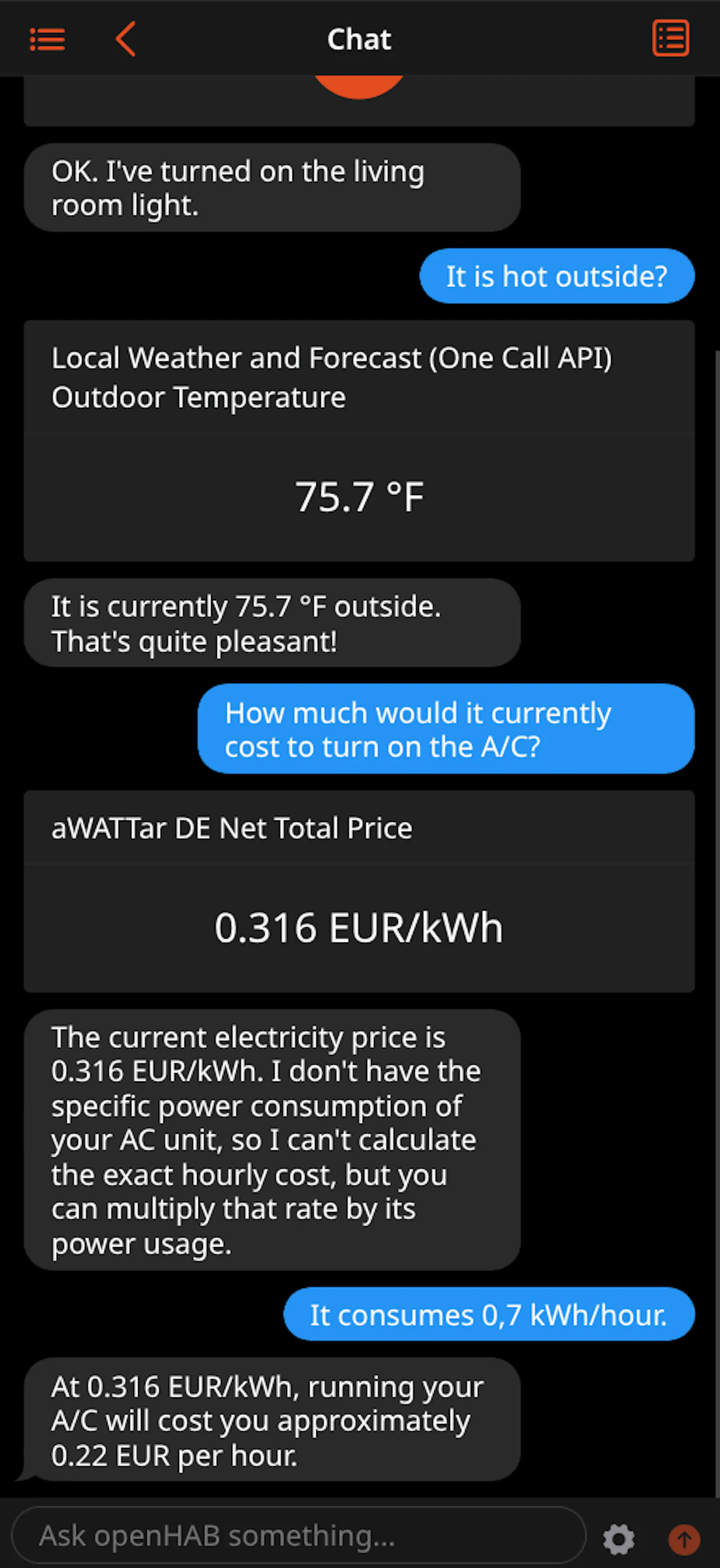 openHAB 5.2 screenshot 3