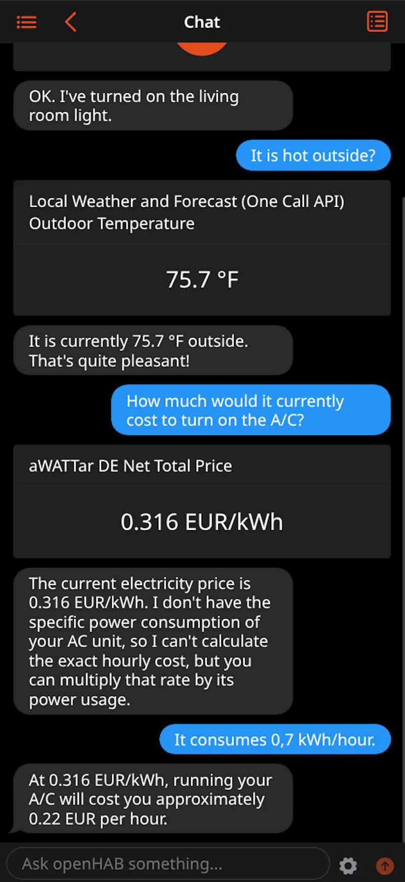 openHAB 5.2 screenshot 3