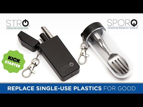STRO and SPORQ Reusable Straw & Cutlery gallery image