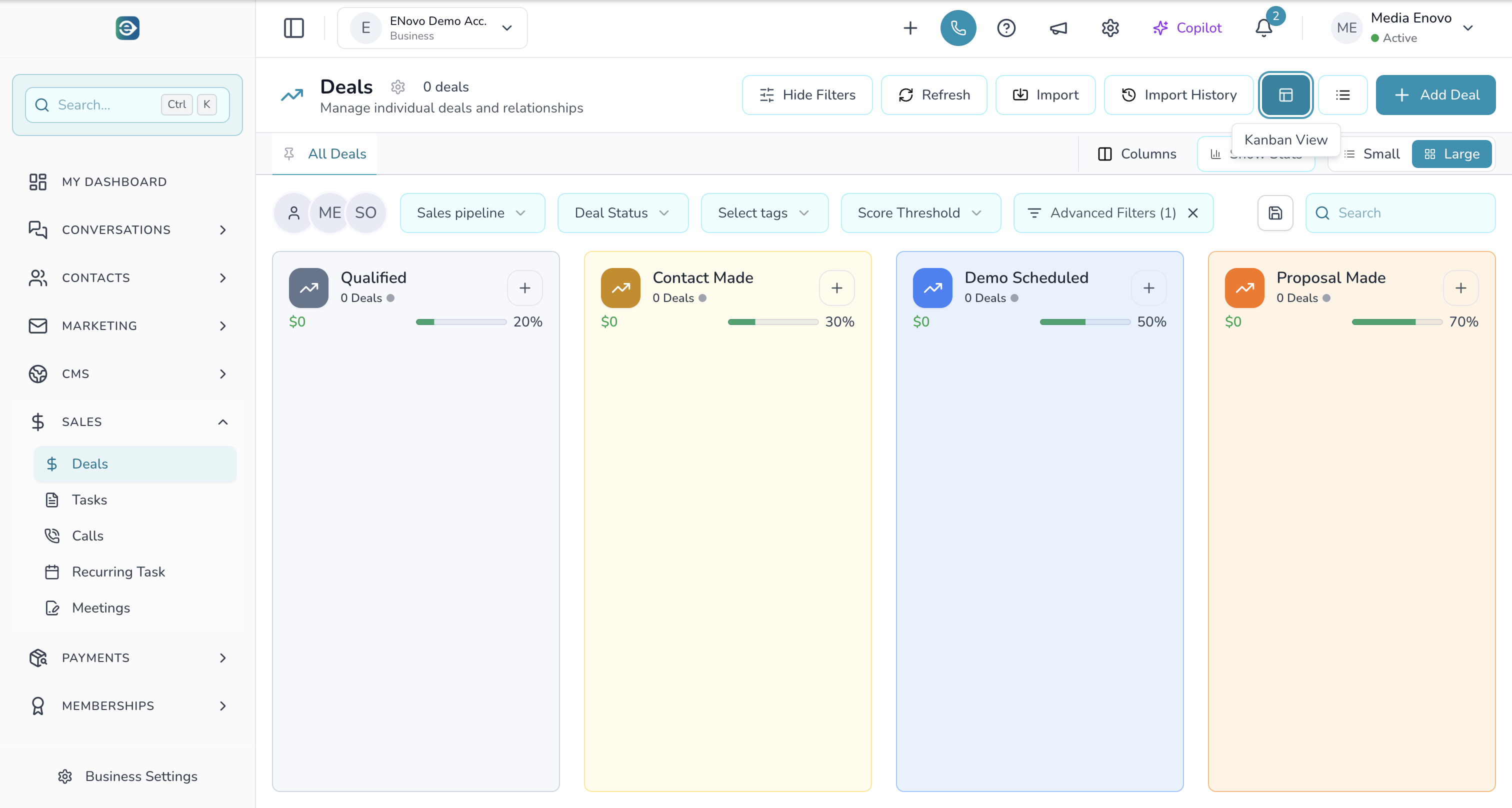 eNovo OS & Academy - Screenshot 3 showing product features and functionality