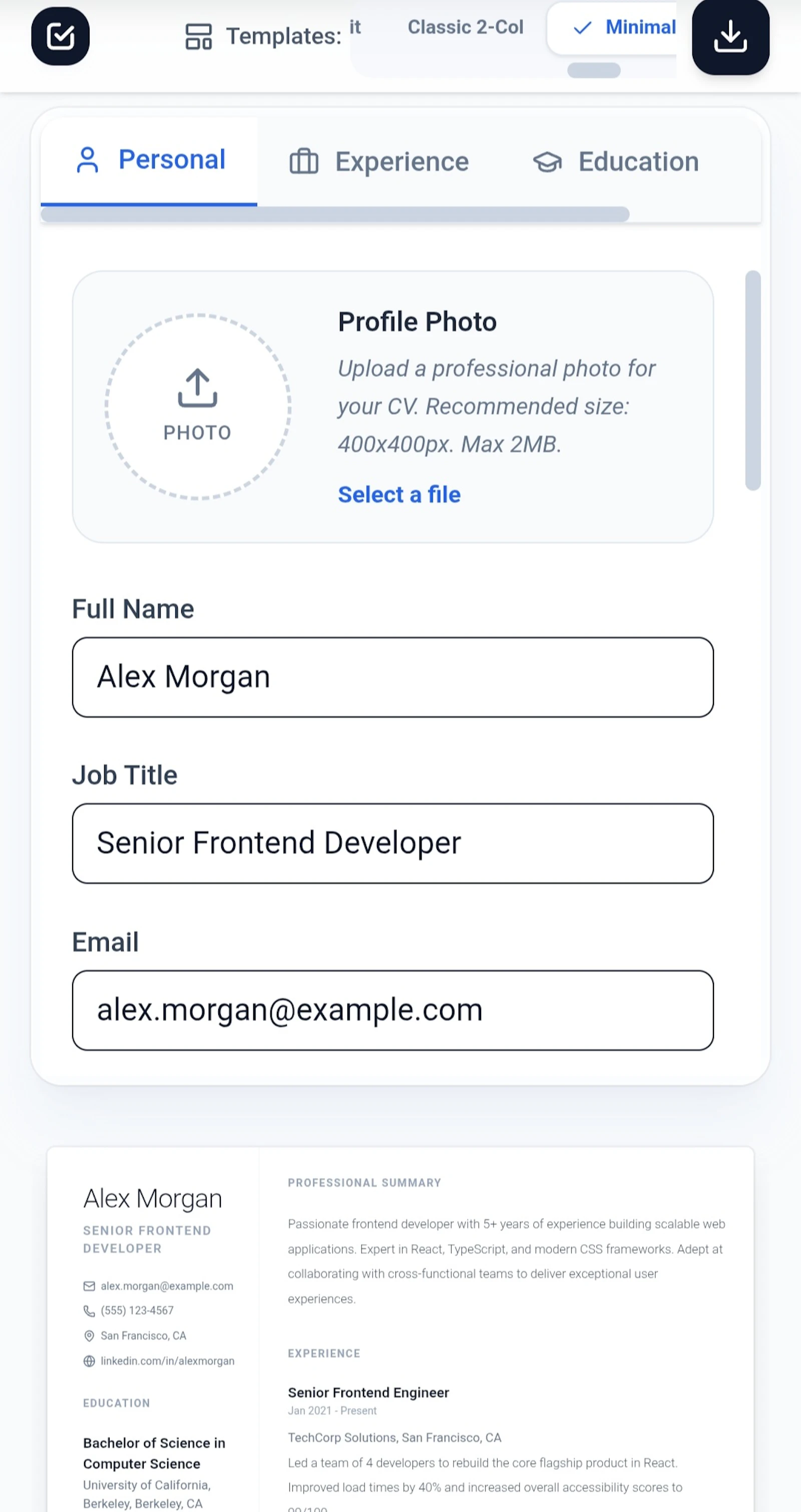 AI CV/Resume Maker screenshot 3