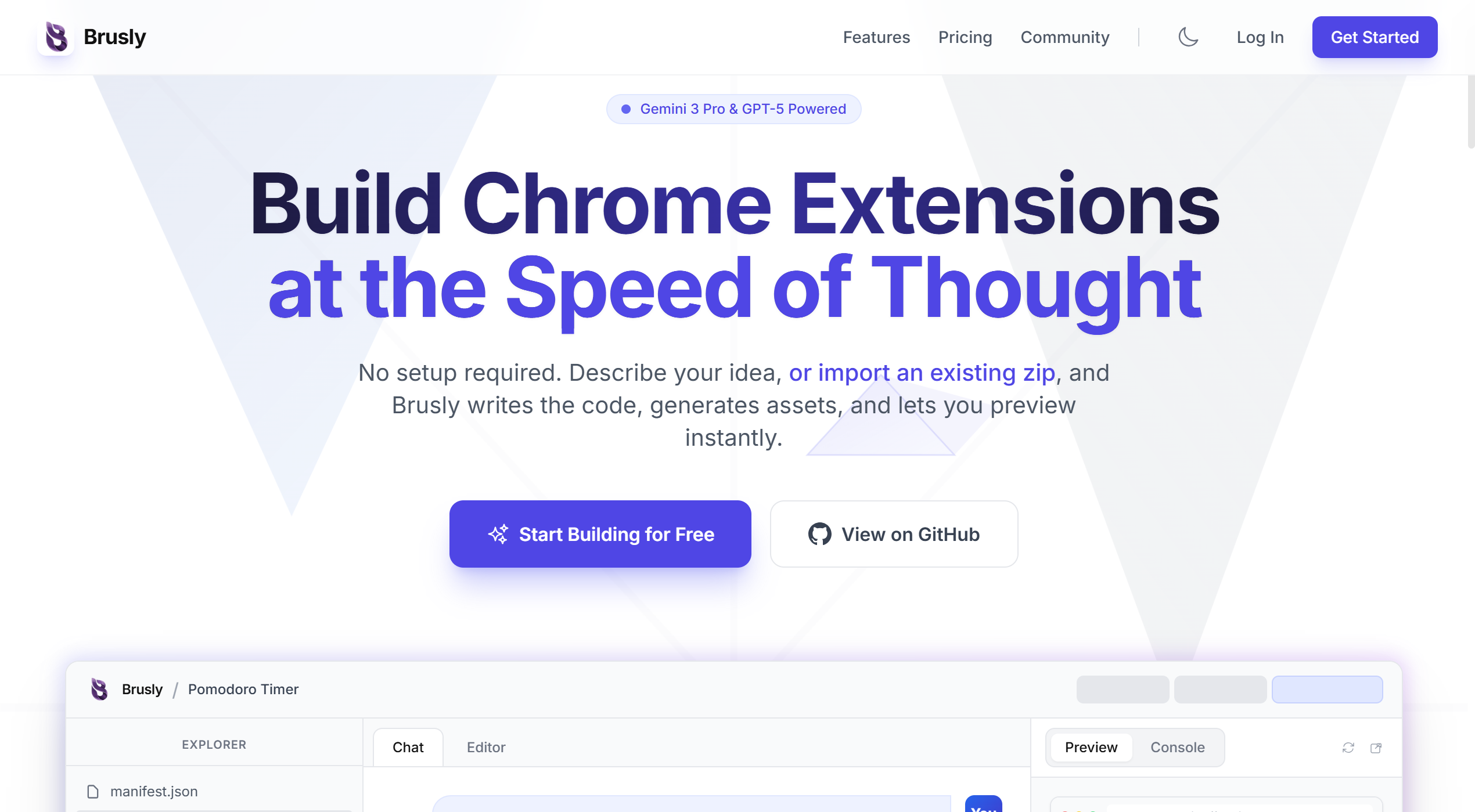 Brusly - Main product screenshot demonstrating key features and user interface