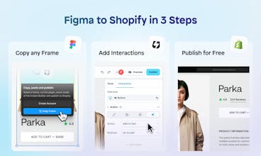 革命的なデザイン移行機能を活用した、インスタントFigma to Shopifyプラグインで作成された美しいウェブページデザインを紹介するイメージを使って、10倍の効率で見栄えの良いページやセクションを作成しましょう。