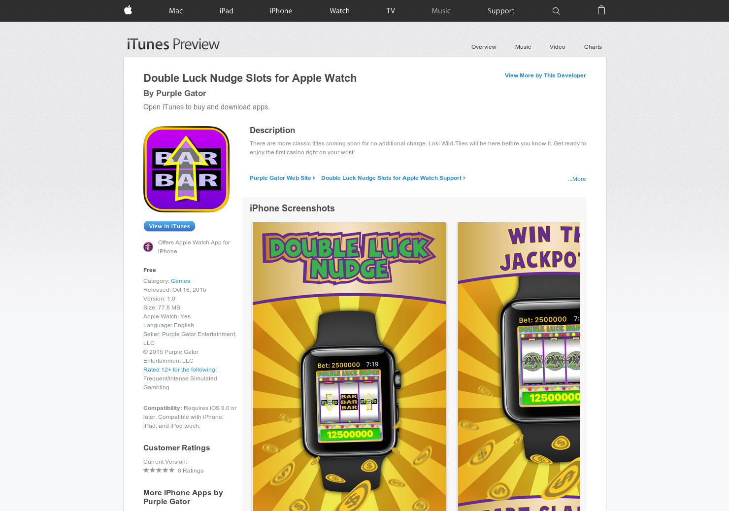 Double Luck Nudge Slots for Apple Watch gallery image