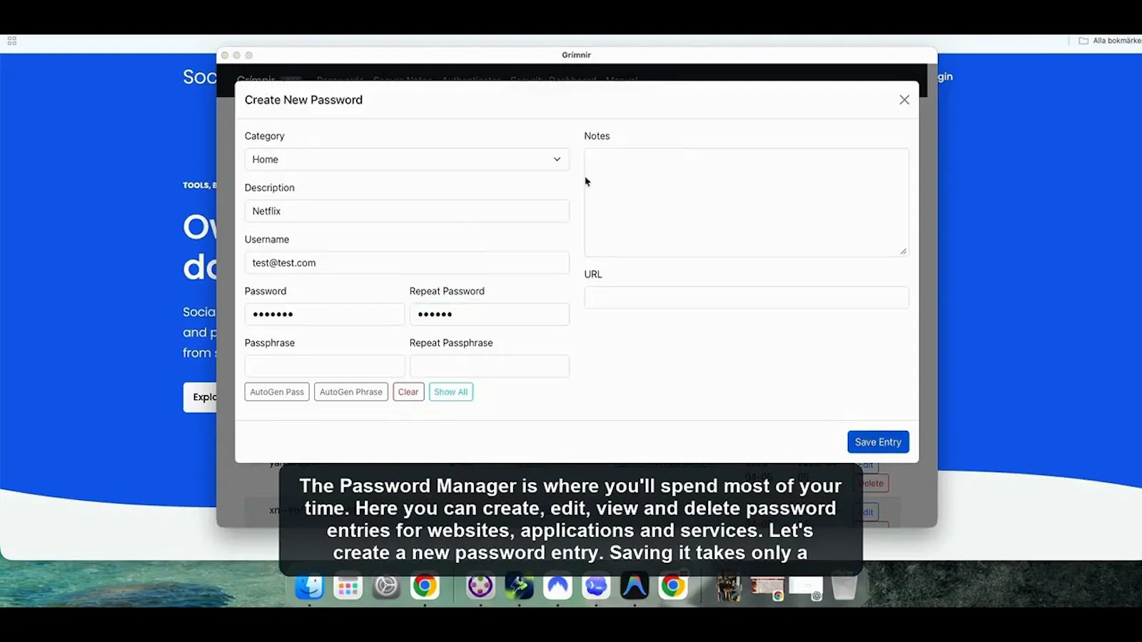 Grimnir Password Manager screenshot 1 (video preview)