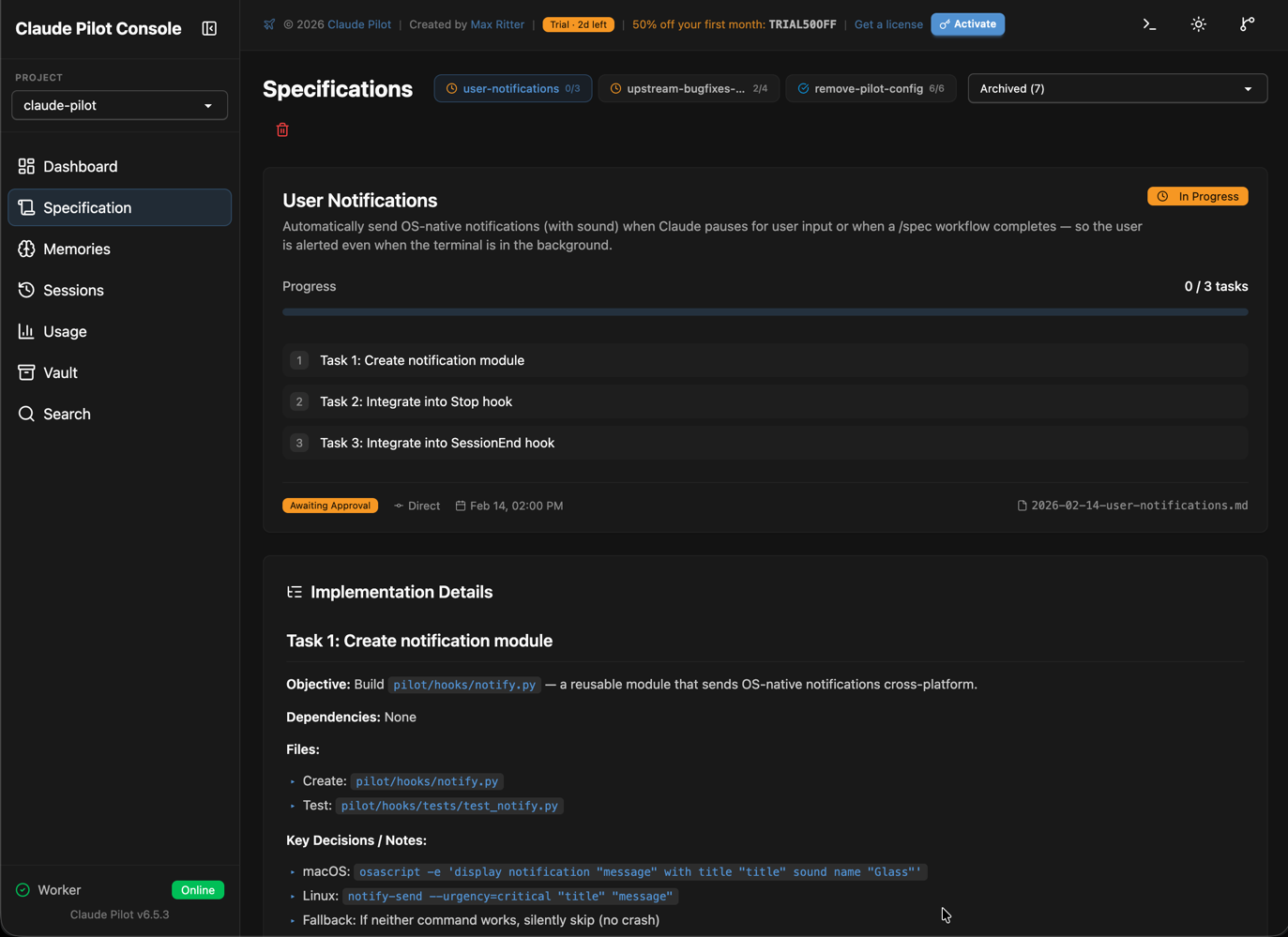 Claude Pilot gallery image