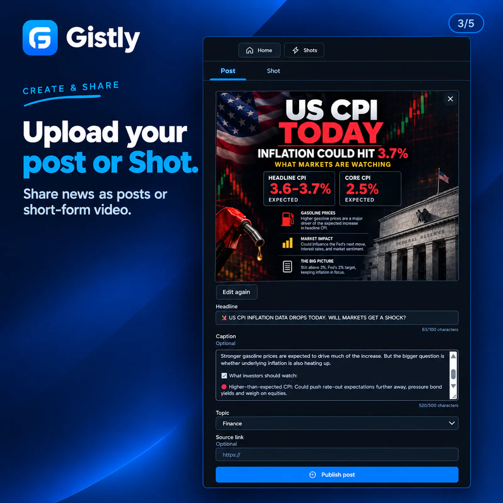 Your news, in focus · Gistly screenshot 4