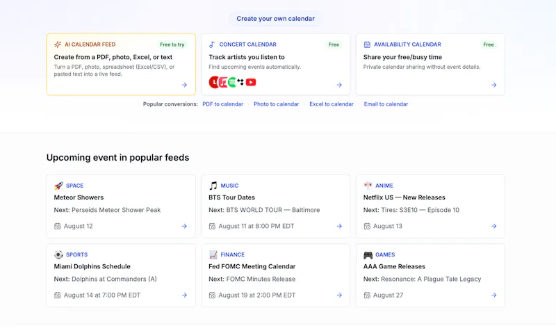 Smart Calendar Feeds screenshot 4