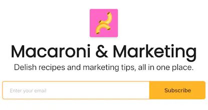 Macaroni & Marketing Newsletter gallery image