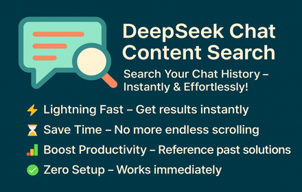 AI Chat Finder (DeepSeek) - Chat Content Search for DeepSeek + More media 1