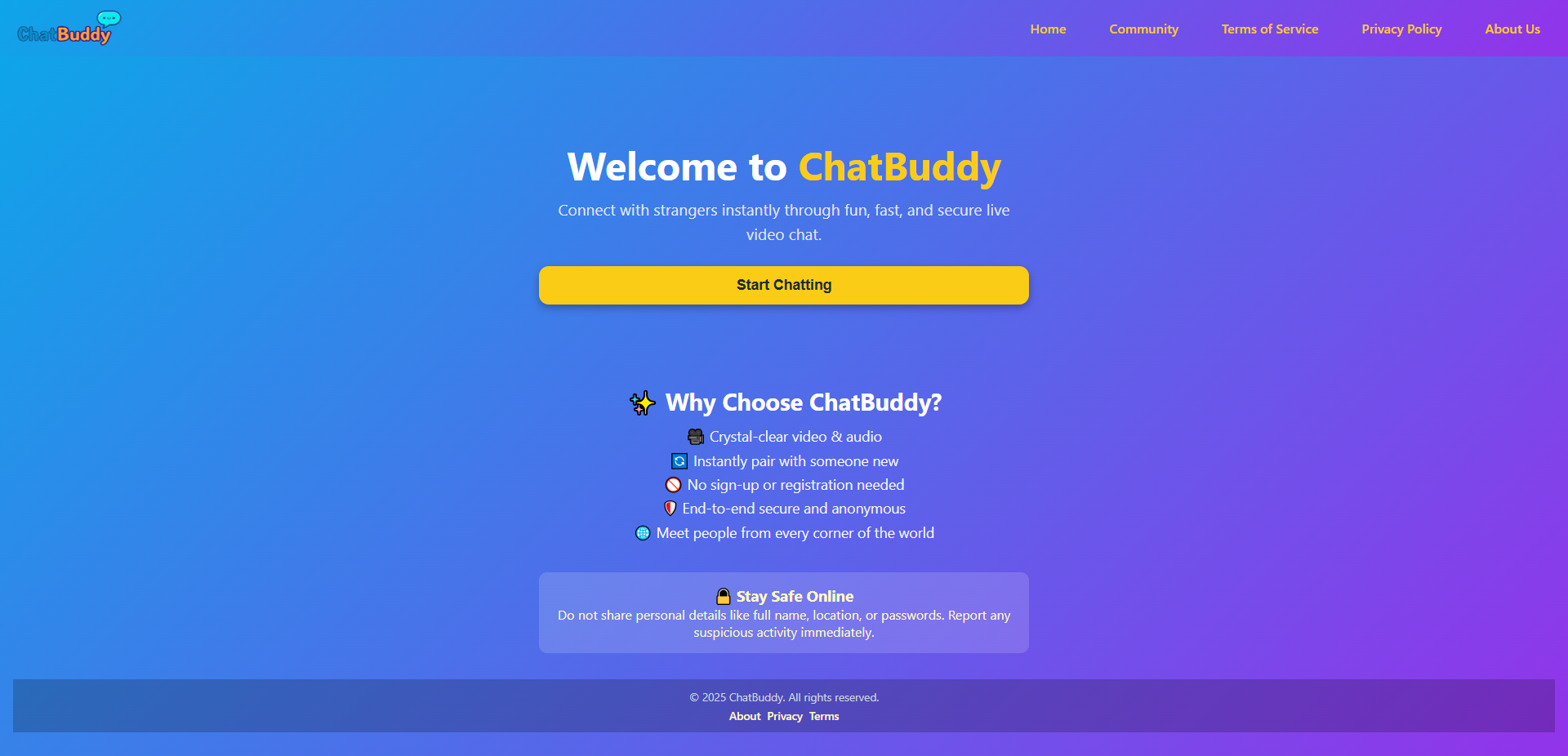 Media Chatbuddy - Sambungkan dengan serta -merta dengan orang yang tidak dikenali di seluruh dunia untuk bersuara 2