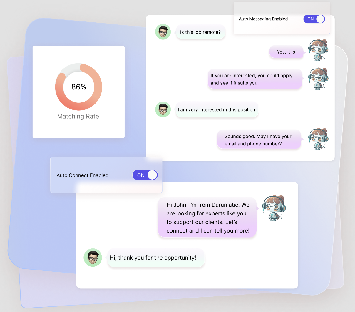 Je hebt een recruiter - AI -automatisering voor het verzorgen van kandidaten van LinkedIn. media 3