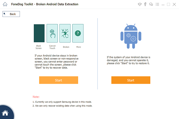Extração de dados do Android quebrado FONDOG media 5