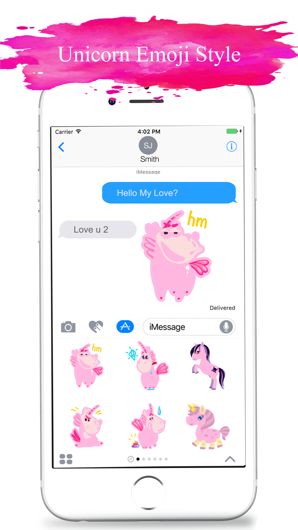 Feelings Unicorn Stickers iMessage gallery image