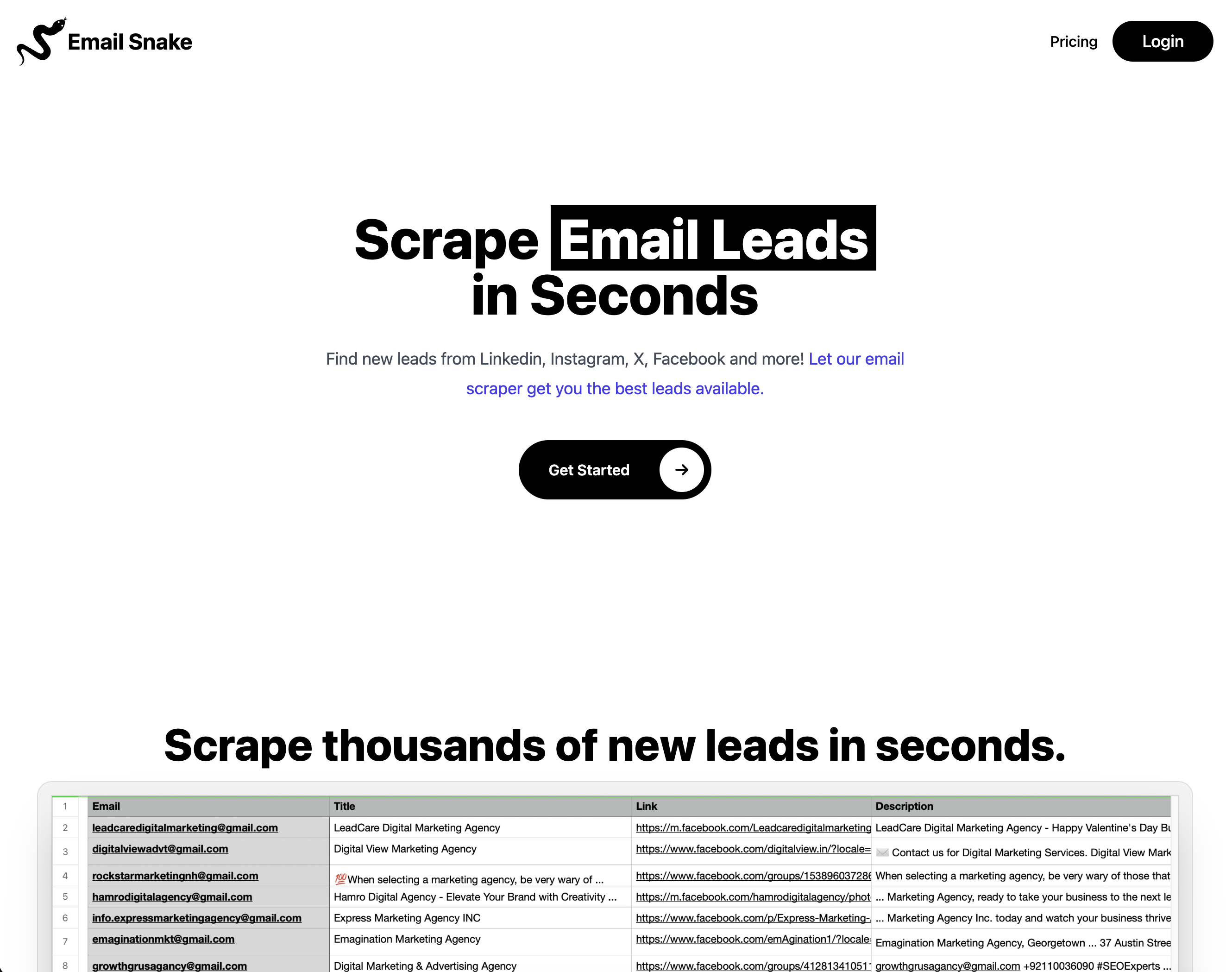 Email Snake - Main product screenshot demonstrating key features and user interface