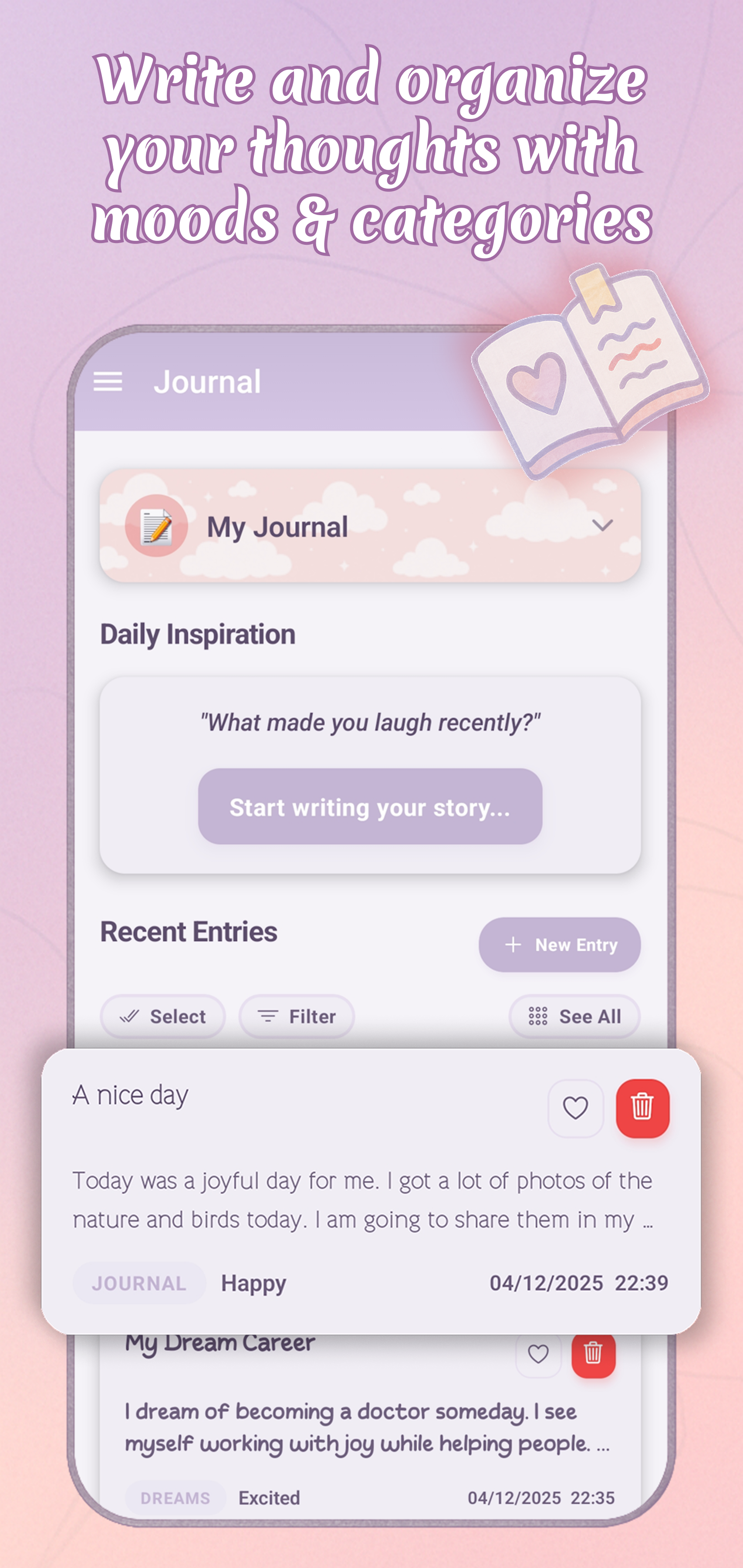 TempusTrack - Private Journal - Main product screenshot demonstrating key features and user interface