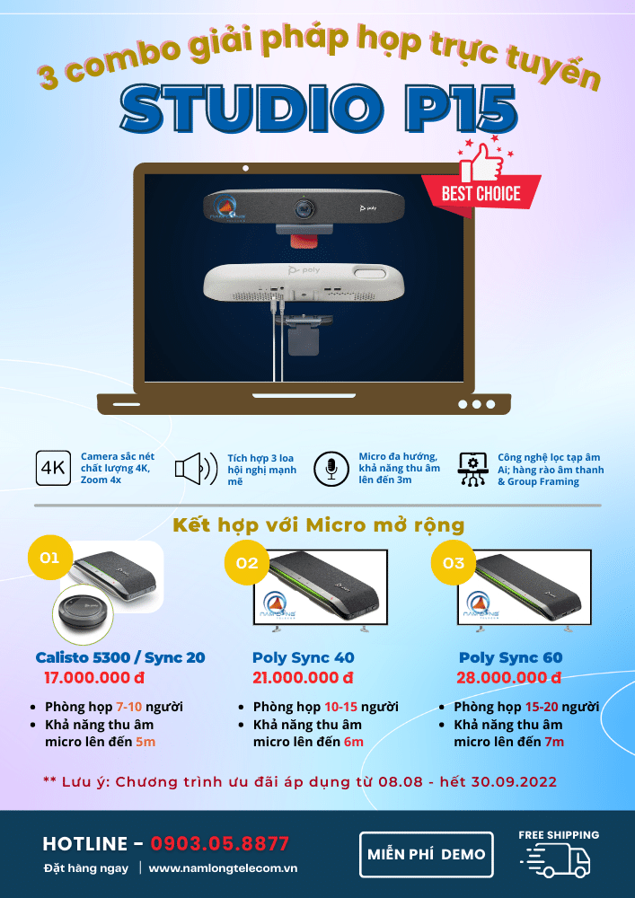3 solutions avec Poly Studio P15