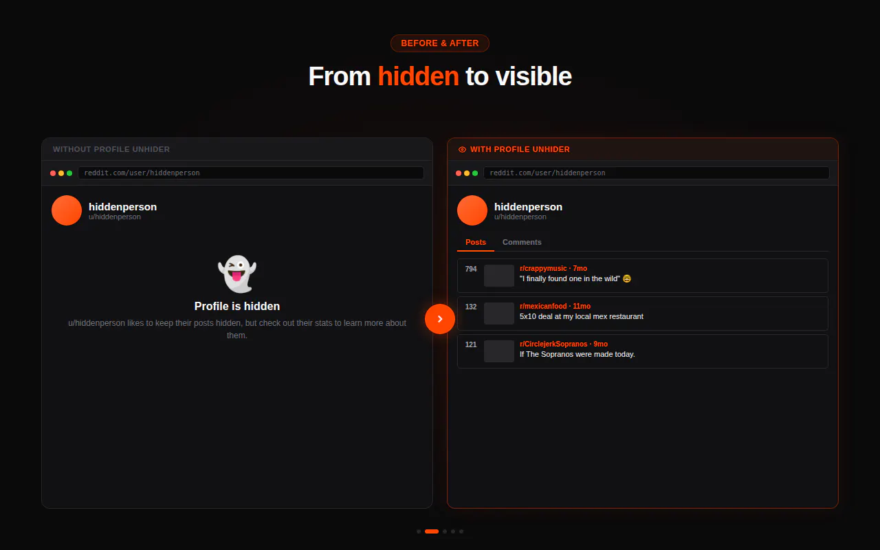 Profile Unhider  gallery image