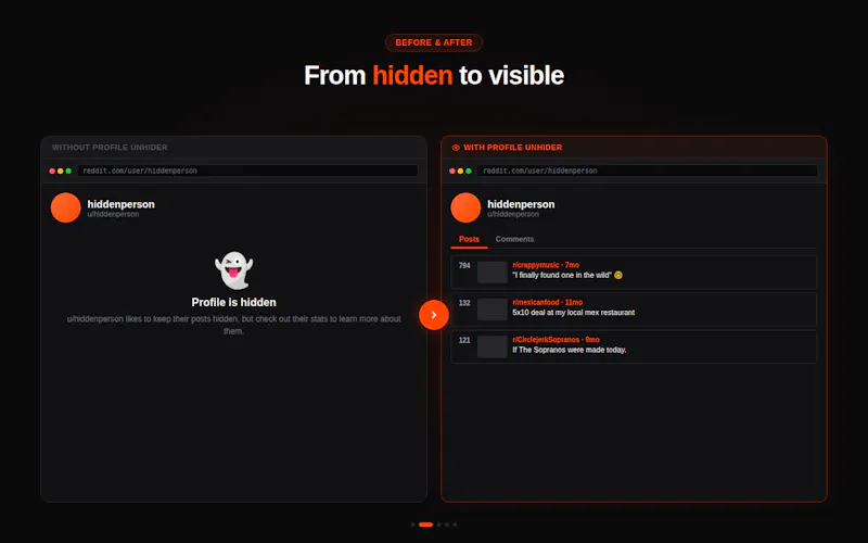 Profile Unhider  screenshot 4
