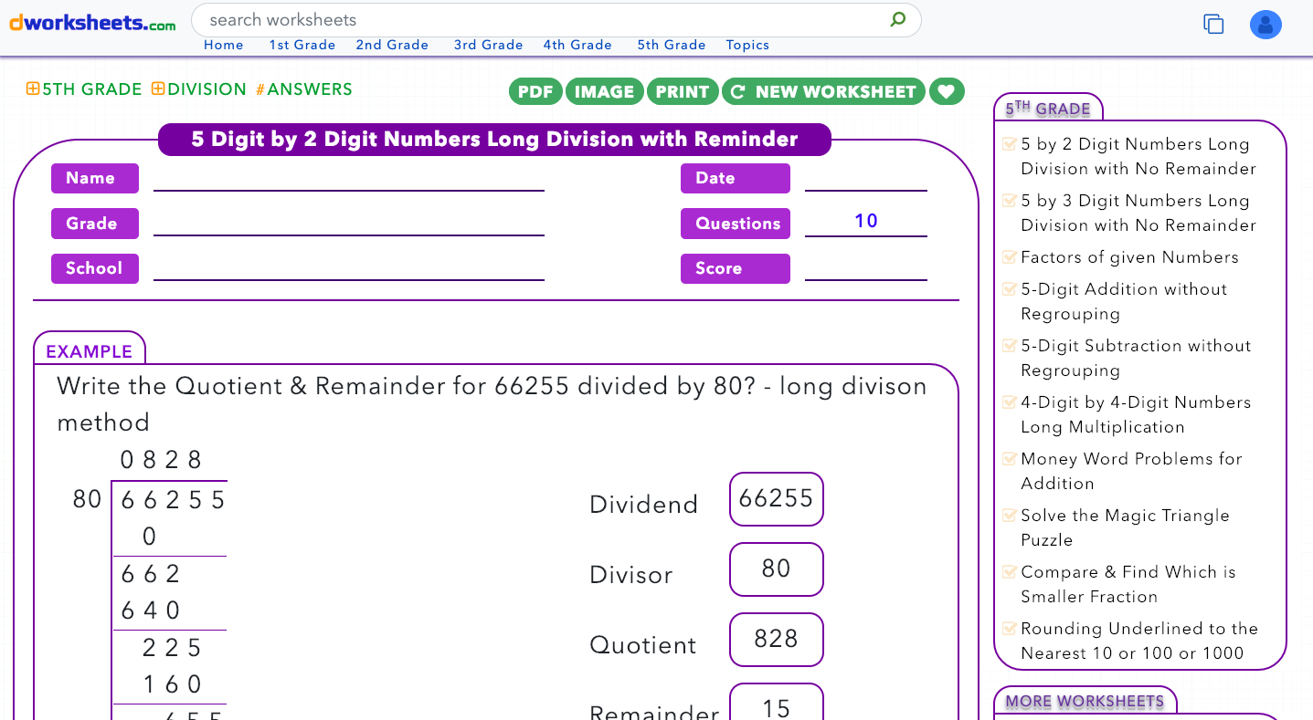 Dworksheets gallery image