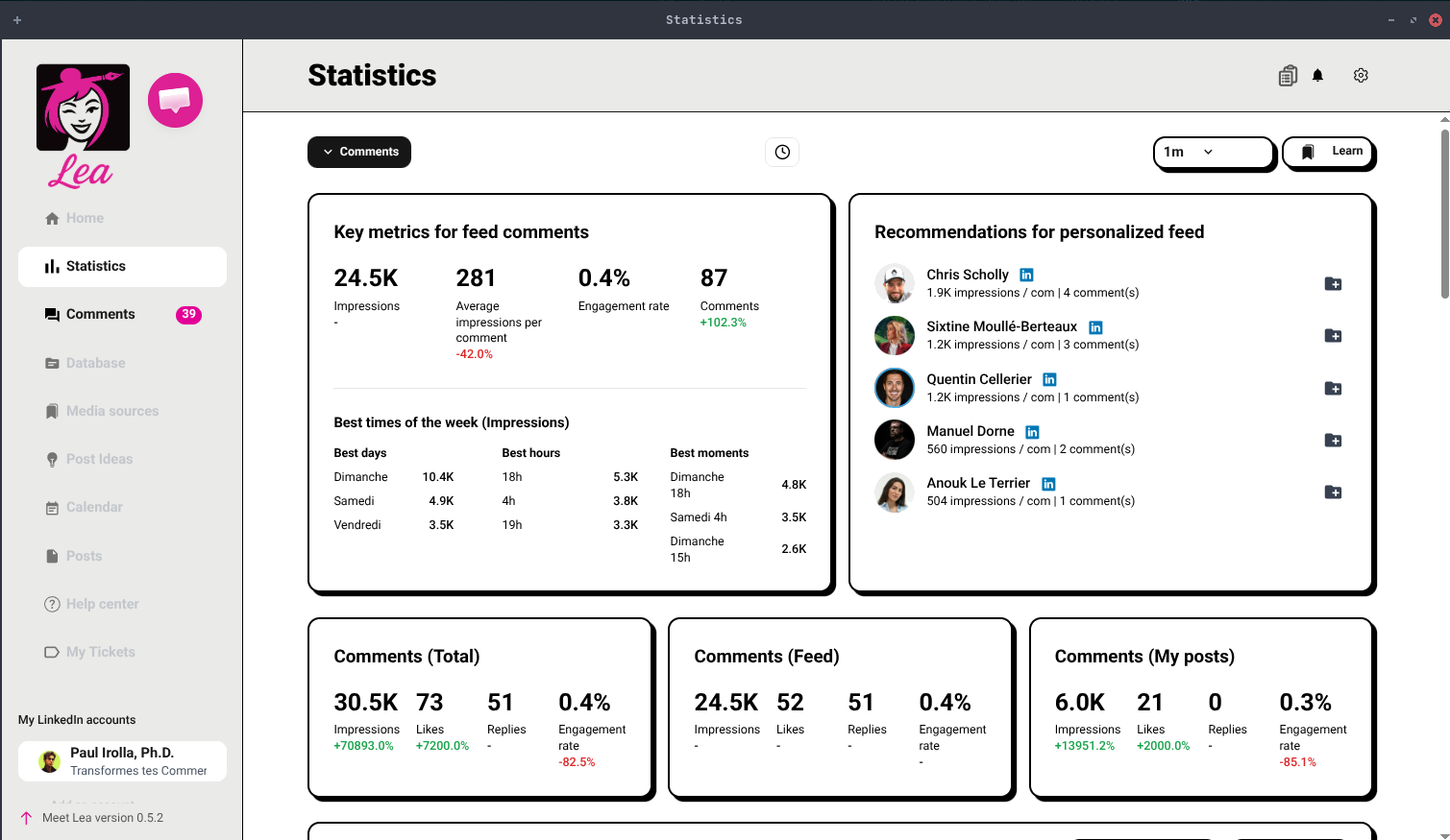 Meet Lea - Screenshot 3 showing product features and functionality