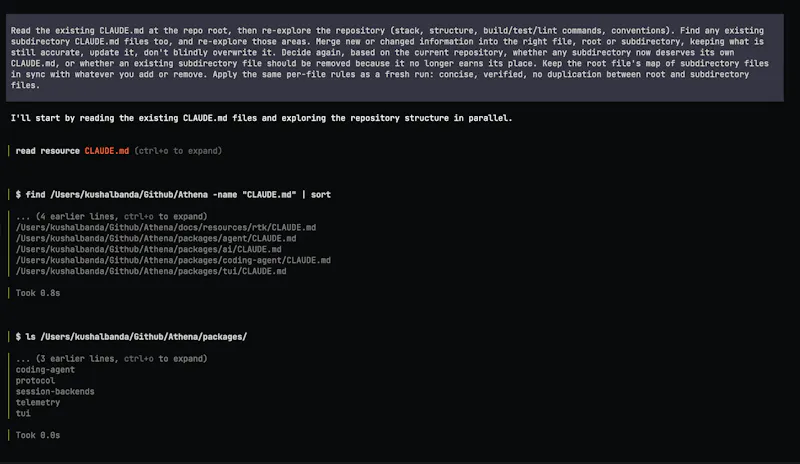 Athena: AI Coding Agent for Terminal screenshot 3