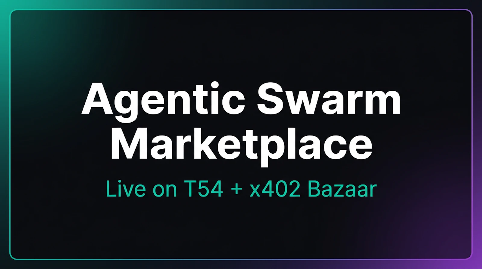 Agentic Swarm Marketplace screenshot 1