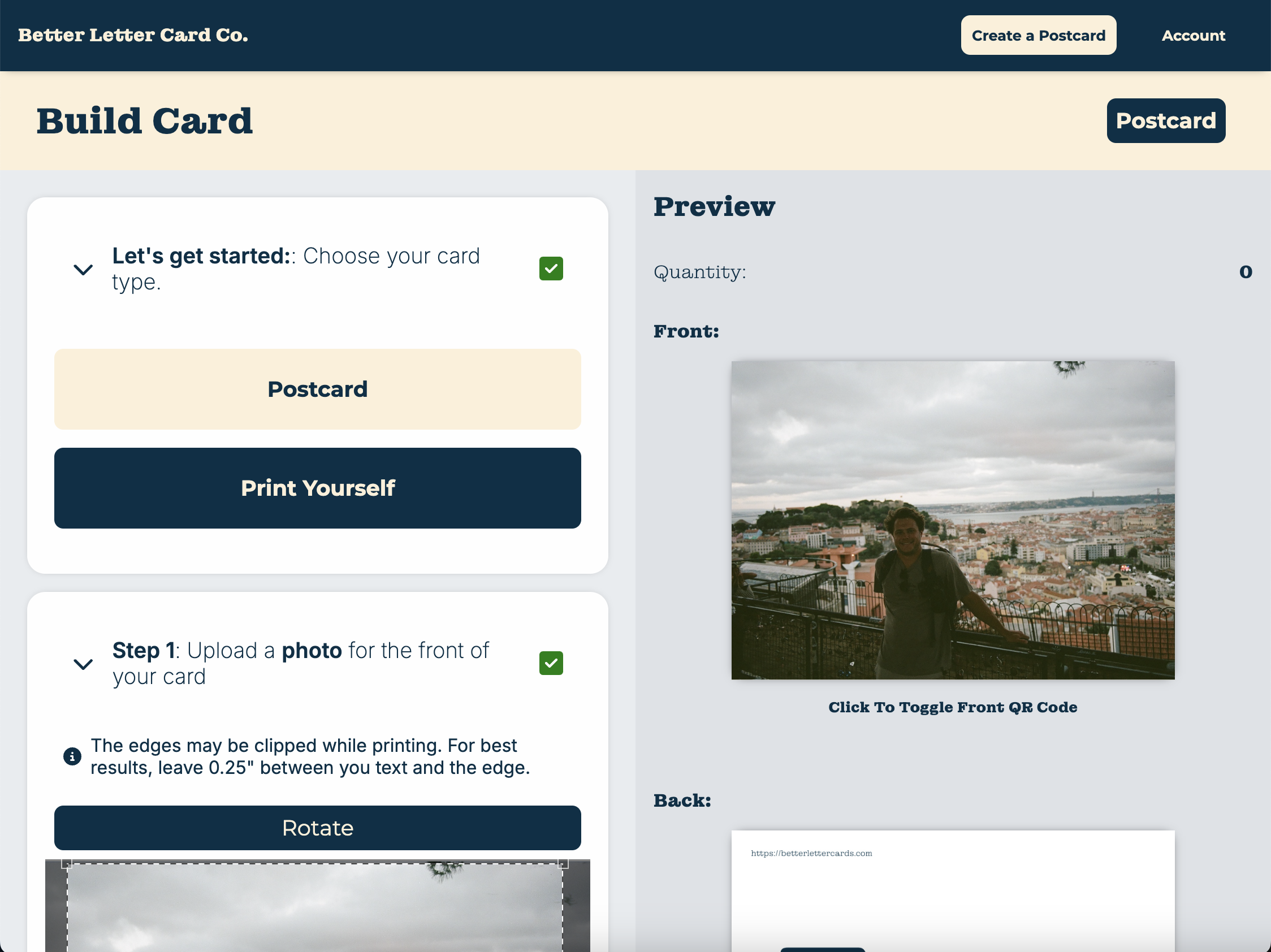Média Meilleure carte lettre co - Envoyez vos photos et vidéos sous forme de carte postale. 1