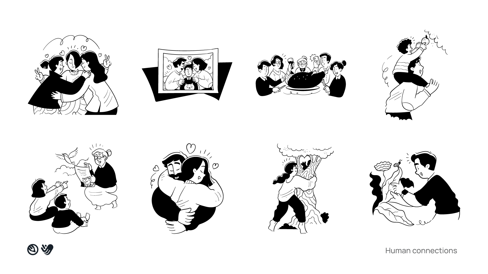 Ilustrações de movimento para noção media 27