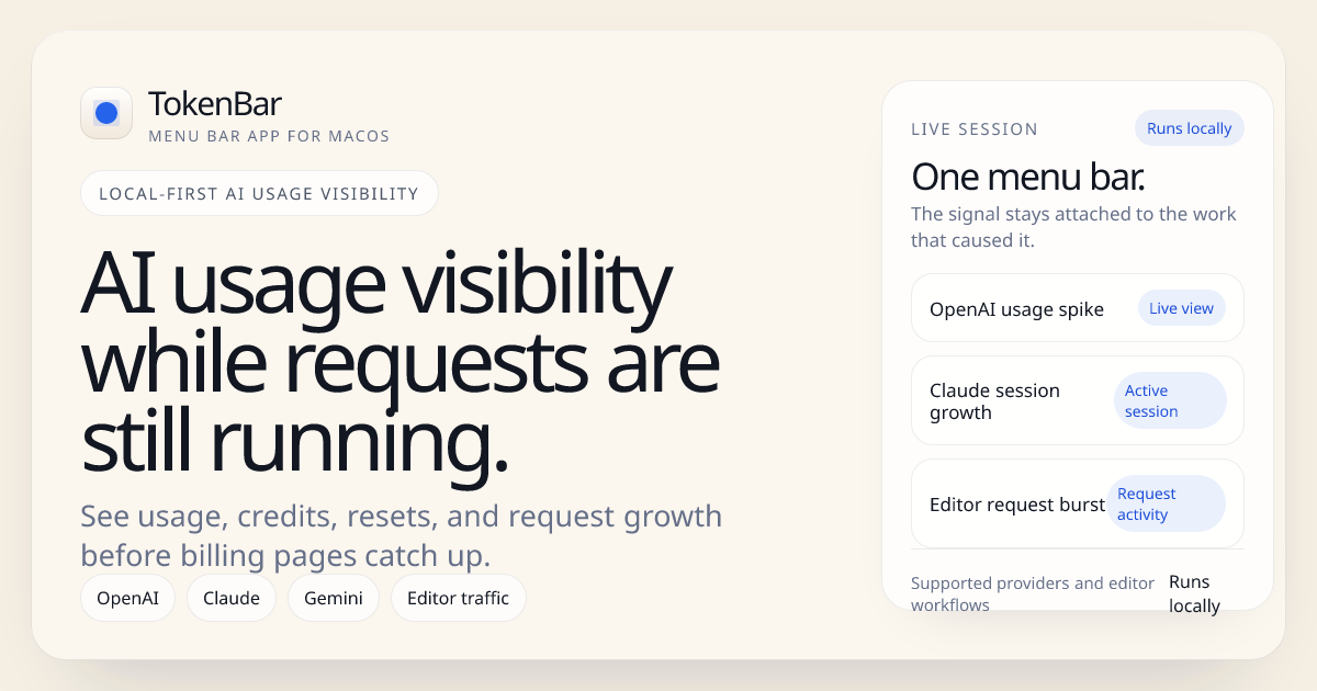 TokenBar gallery image