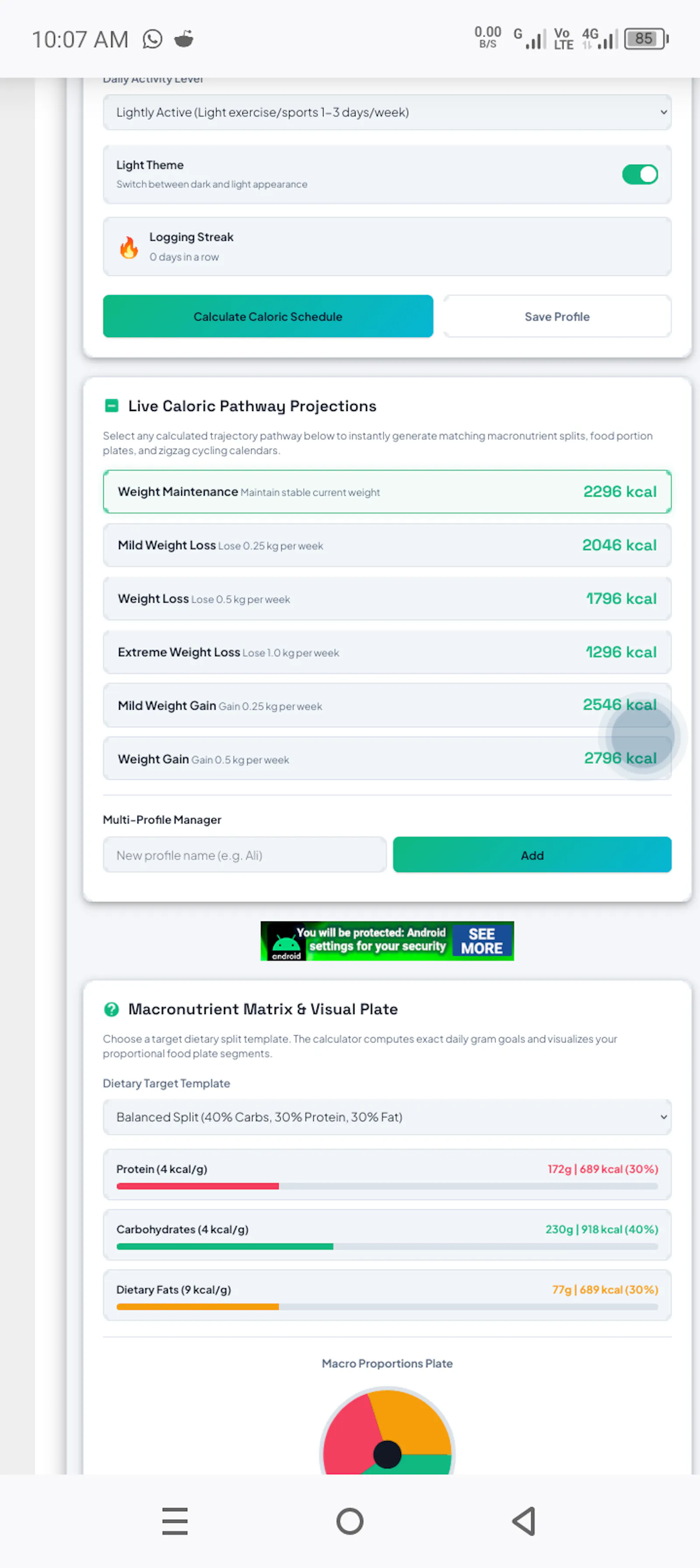 Calorie Calculator & TDEE screenshot 4