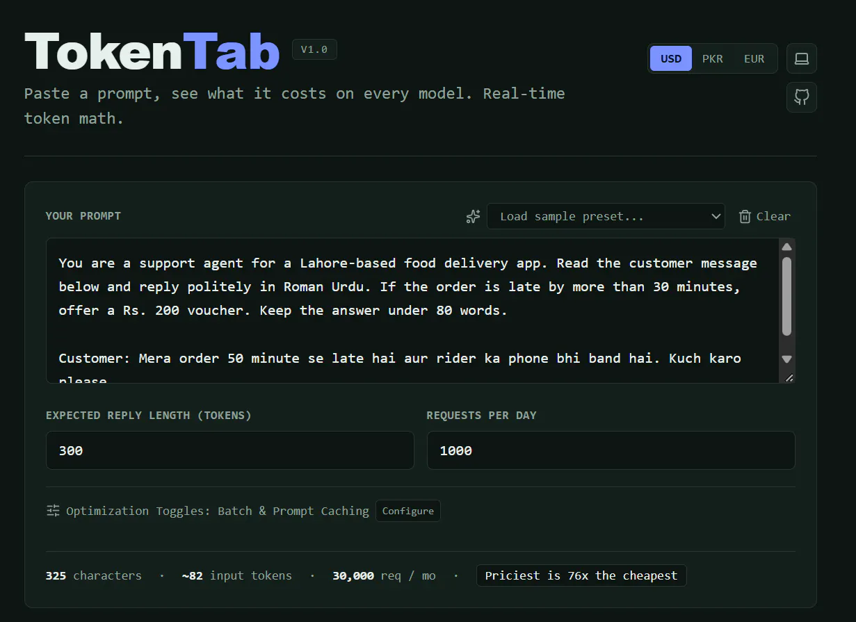 TokenTab