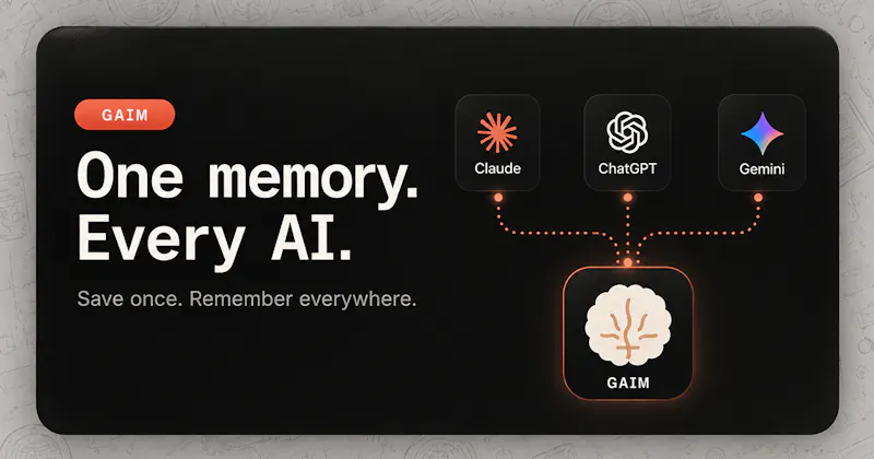 GAIM — One memory for all your AI screenshot 2