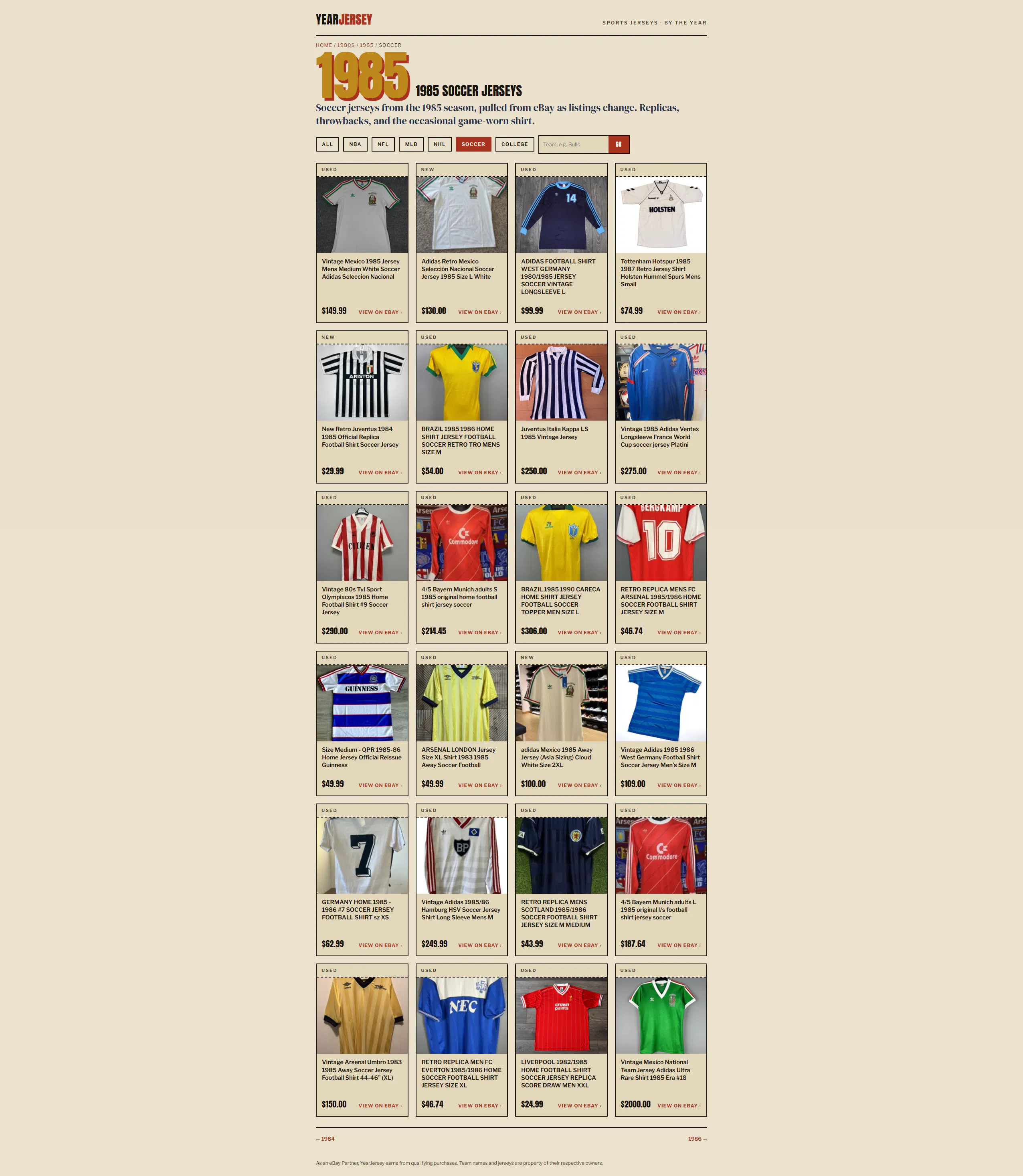 YearJersey — Sports jerseys, by the year gallery image