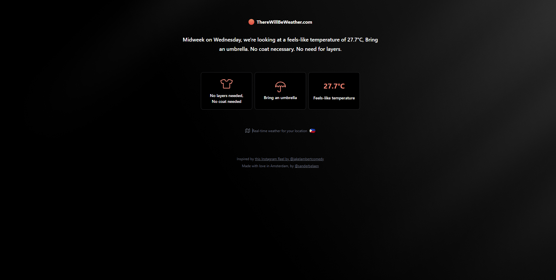 There will be weather.  gallery image