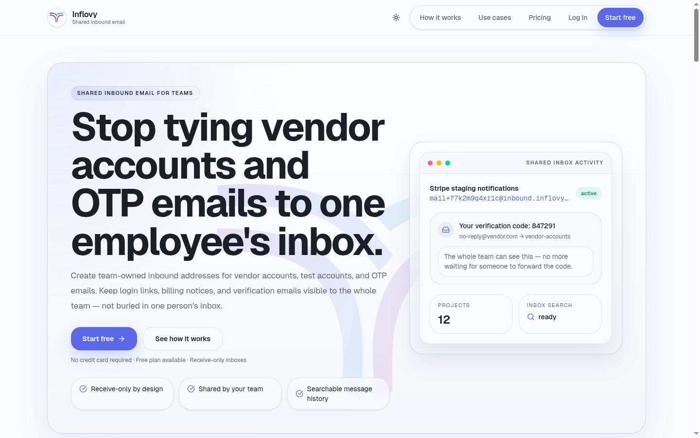 Inflovy – Shared Team Email Identities	 gallery image